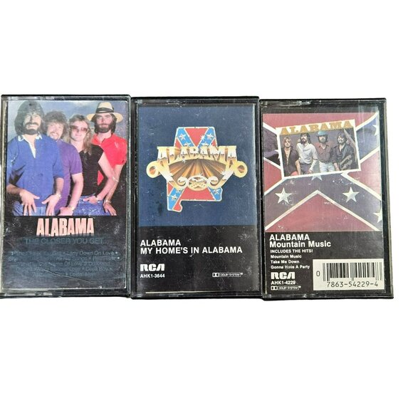 Vintage Alabama Cassette Tape Trio: Mountain Music My Homes In Alabama & The Clo - Picture 1 of 12